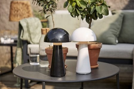 Mushroom Bordlampe 16 cm - hvit - Belysning - Utendørsbelysning - Bordlampe utendørs