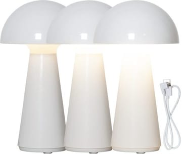 Mushroom Bordlampe 16 cm - hvit - Belysning - Utendørsbelysning - Bordlampe utendørs