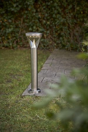 Narona solcellepullert 50 cm - sølv - Belysning - Utendørsbelysning