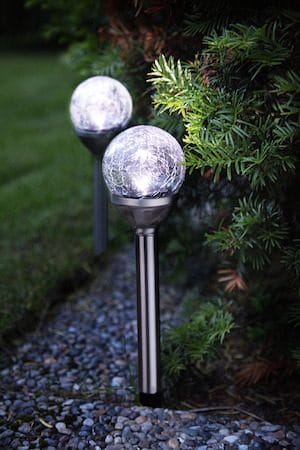 Roma solcellepullerter 2-pakning 26,5 cm - sølv/klar - Belysning - Utendørsbelysning