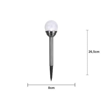 Roma solcellepullerter 2-pakning 26,5 cm - sølv/klar - Belysning - Utendørsbelysning