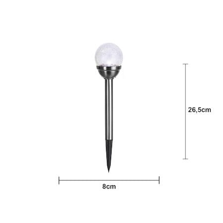Roma solcellepullerter 2-pakning 26,5 cm - sølv/klar - Belysning - Utendørsbelysning