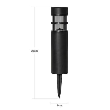 Rundi 2-pakning solcellepullerter 28 cm - svart - Belysning - Utendørsbelysning