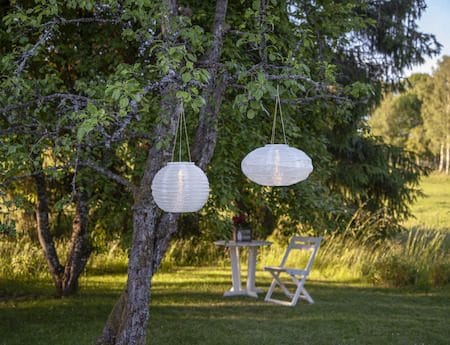 Festival Solcelledekorasjon 25 cm - hvit - Belysning - Utendørsbelysning - Solcellebelysning