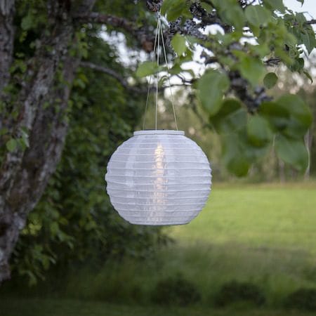 Festival Solcelledekorasjon 25 cm - hvit - Belysning - Utendørsbelysning - Solcellebelysning