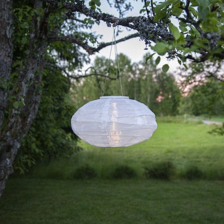 Festival Solcelledekorasjon 35 cm - hvit - Belysning - Utendørsbelysning - Solcellebelysning