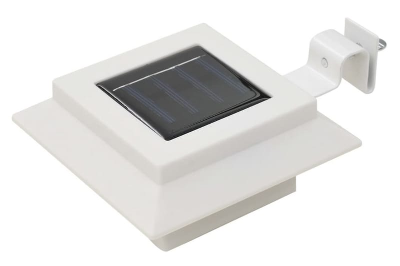 Utendørs sollampe 6 stk LED firkantet 12 cm hvit - Hvit - Hagebelysning - Solcellebelysning