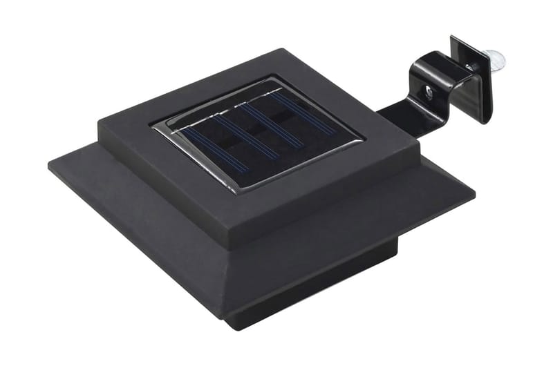 Utendørs sollamper 12 stk LED firkantet 12 cm svart - Hagebelysning - Solcellebelysning