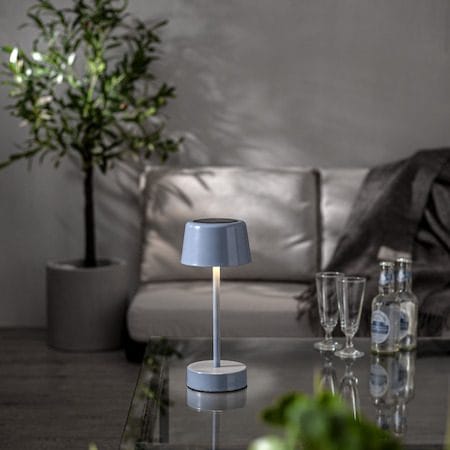 Solei solcellelampe 26,5 cm - mild blå - Belysning - Utendørsbelysning - Bordlampe utendørs
