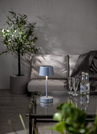 Solei solcellelampe 26,5 cm - mild blå - Belysning - Utendørsbelysning - Bordlampe utendørs