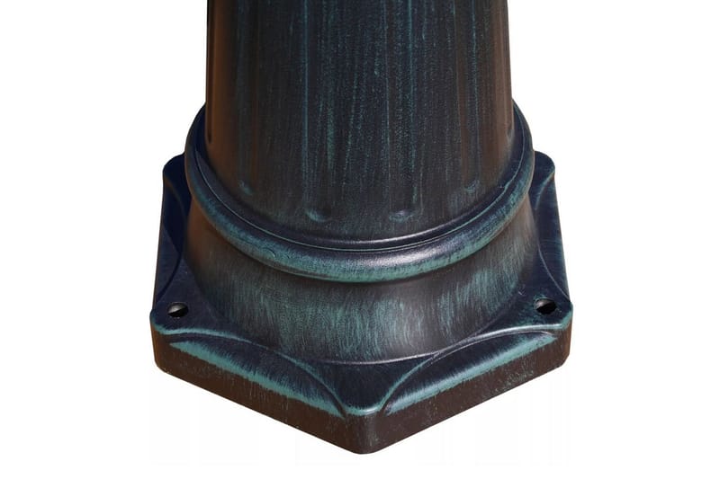 Hagelampe 3-armet 230 cm mørkegrønn/svart aluminum - Grønn - Stolpelykt & portlykt