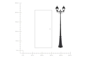 Sukri Lyktestolpe 222 cm - Svart - Belysning - Utendørsbelysning - Stolpelykt & portlykt