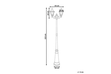 Sukri Lyktestolpe 222 cm - Svart - Belysning - Utendørsbelysning - Stolpelykt & portlykt