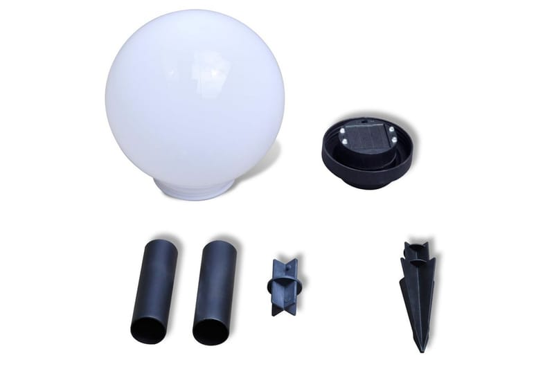 Utendørs Soldrevet Ball Lys LED 20cm 3 stk - Hvit - undefined