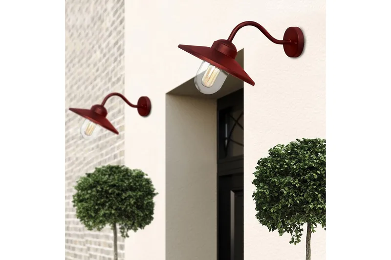 Utendørs vegglampe Elstead Lighting Klampenborg Oksidrød - Oksidrød - Belysning - Utendørsbelysning - Fasadebelysning & vegglykter