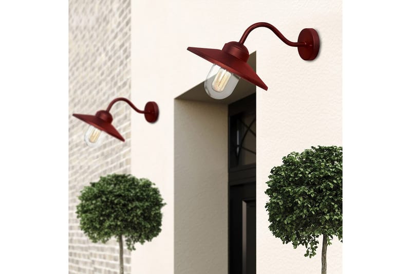 Utendørs vegglampe Elstead Lighting Klampenborg Oksidrød - Oksidrød - Belysning - Utendørsbelysning - Fasadebelysning & vegglykter