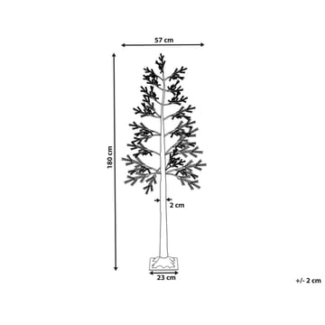 Utendørsdekorasjon Albioni - Hvit, Grønn/57x57x180 cm - Belysning - Utendørsbelysning - Gulvlampe utendørs