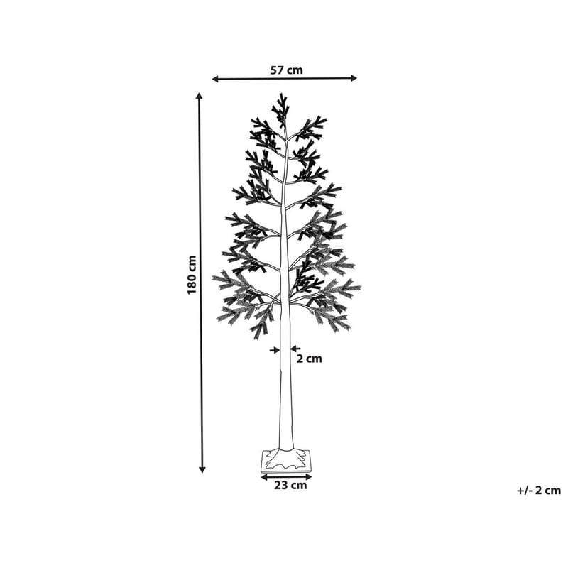 Utendørsdekorasjon Albioni - Hvit, Grønn/57x57x180 cm - Belysning - Utendørsbelysning - Gulvlampe utendørs