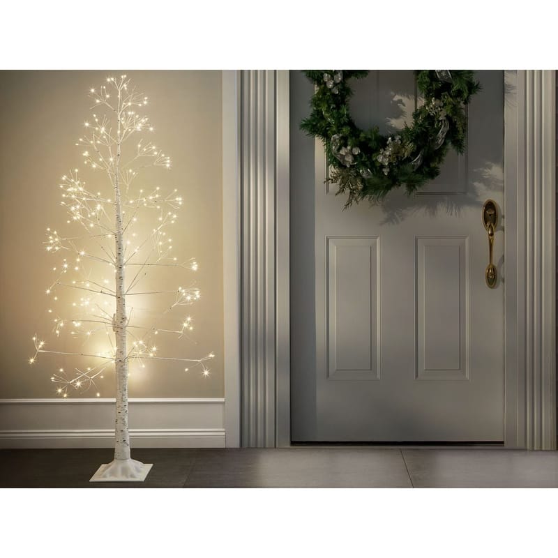 Utendørsdekorasjon Albioni - Hvit/45x45x180 cm - Belysning - Utendørsbelysning - Gulvlampe utendørs