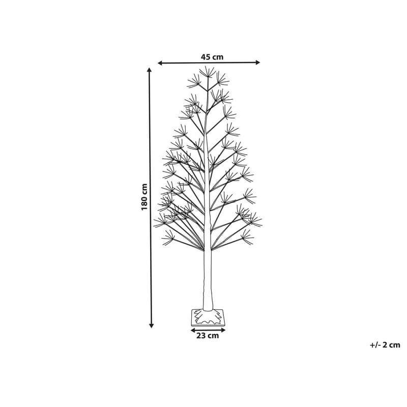 Utendørsdekorasjon Albioni - Hvit/45x45x180 cm - Belysning - Utendørsbelysning - Gulvlampe utendørs