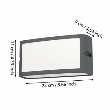 Utvendig vegglampe Camarda - Antrasitt - Belysning - Utendørsbelysning - Fasadebelysning & vegglykter