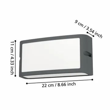 Utvendig vegglampe Camarda - Antrasitt - Belysning - Utendørsbelysning - Fasadebelysning & vegglykter