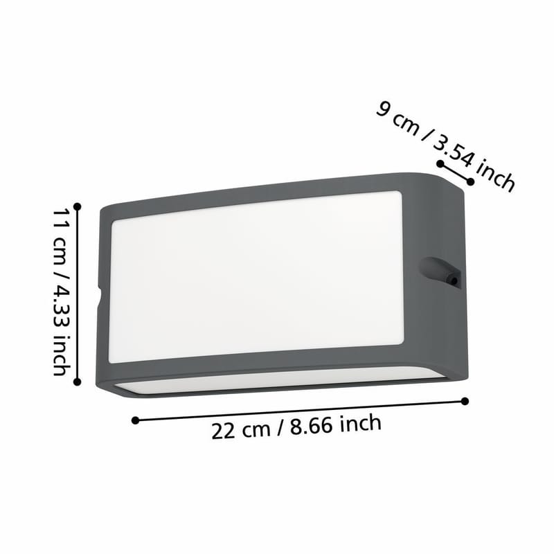 Utvendig vegglampe Camarda - Antrasitt - Belysning - Utendørsbelysning - Fasadebelysning & vegglykter