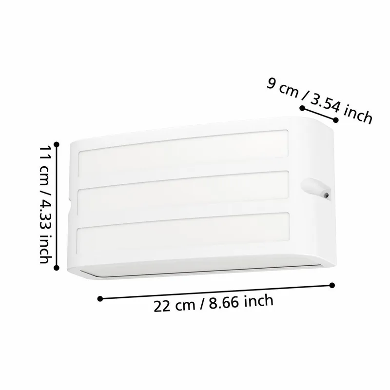 Utvendig vegglampe Camarda Hvit - 11 cm - Belysning - Utendørsbelysning - Fasadebelysning & vegglykter