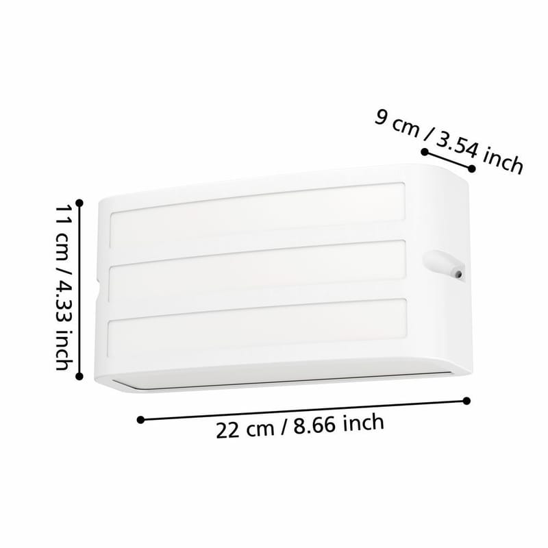 Utvendig vegglampe Camarda Hvit - 11 cm - Belysning - Utendørsbelysning - Fasadebelysning & vegglykter