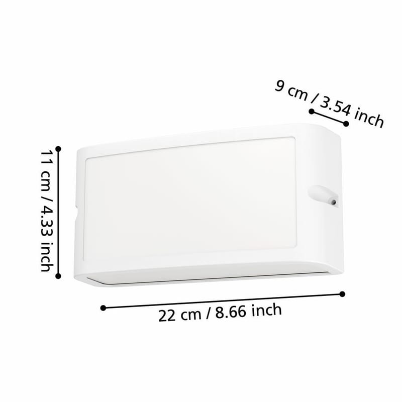 Utvendig vegglampe Camarda - Hvit - Belysning - Utendørsbelysning - Fasadebelysning & vegglykter