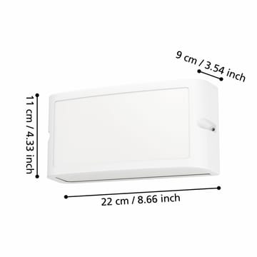Utvendig vegglampe Camarda - Hvit - Belysning - Utendørsbelysning - Fasadebelysning & vegglykter