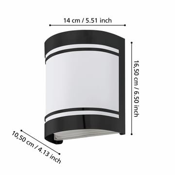 Utvendig vegglampe Cerno - 14 cm - Belysning - Utendørsbelysning - Fasadebelysning & vegglykter