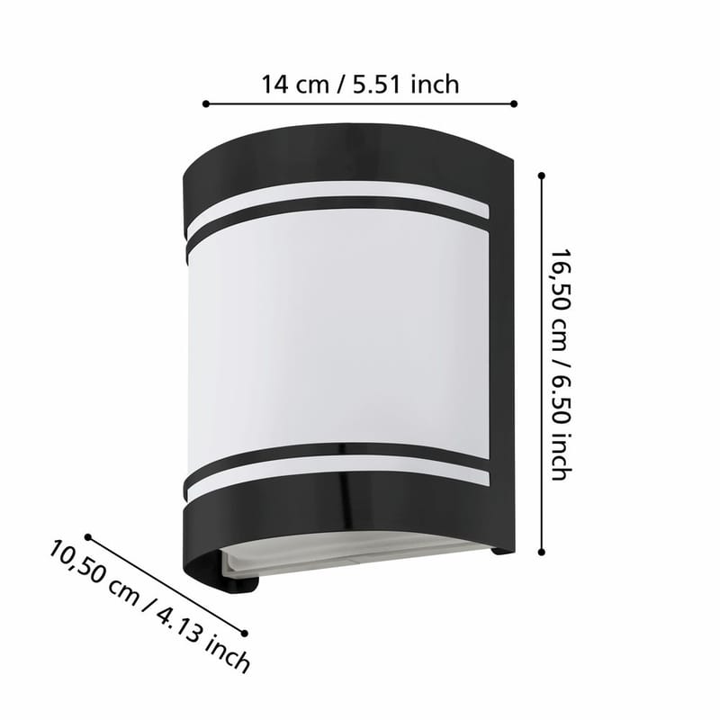 Utvendig vegglampe Cerno - 14 cm - Belysning - Utendørsbelysning - Fasadebelysning & vegglykter