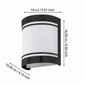 Utvendig vegglampe Cerno - 14 cm - Belysning - Utendørsbelysning - Fasadebelysning & vegglykter