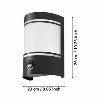 Utvendig vegglampe Cerno med sensor - Sort - Belysning - Utendørsbelysning - Fasadebelysning & vegglykter