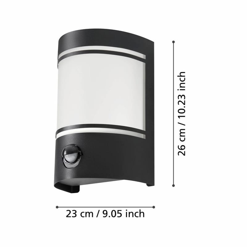 Utvendig vegglampe Cerno med sensor - Sort - Belysning - Utendørsbelysning - Fasadebelysning & vegglykter