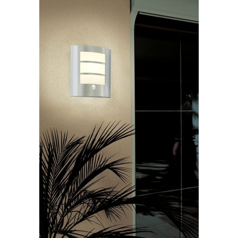 Utvendig vegglampe City med sensor - Rustfritt Stål - Belysning - Utendørsbelysning - Fasadebelysning & vegglykter