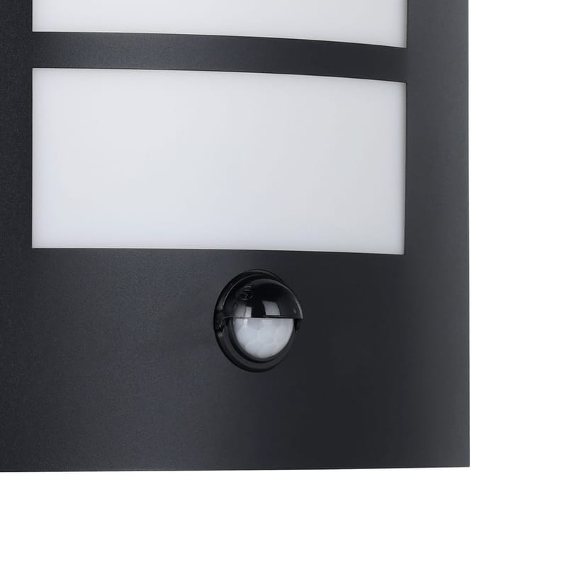 Utvendig vegglampe City med sensor - Sort - Belysning - Utendørsbelysning - Fasadebelysning & vegglykter