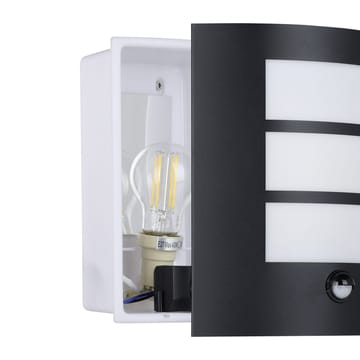 Utvendig vegglampe City med sensor - Sort - Belysning - Utendørsbelysning - Fasadebelysning & vegglykter