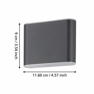 Utvendig vegglampe Grutti - Antrasitt - Belysning - Utendørsbelysning - Fasadebelysning & vegglykter