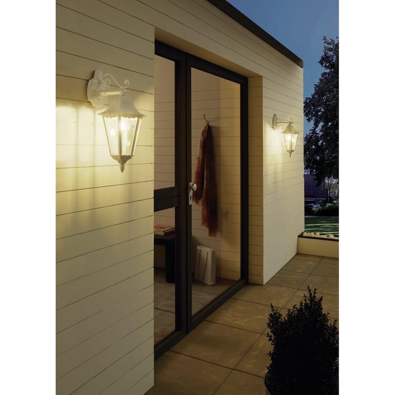 Utvendig vegglampe Navedo Nedovervendt - Hvit - Belysning - Utendørsbelysning - Bordlampe utendørs