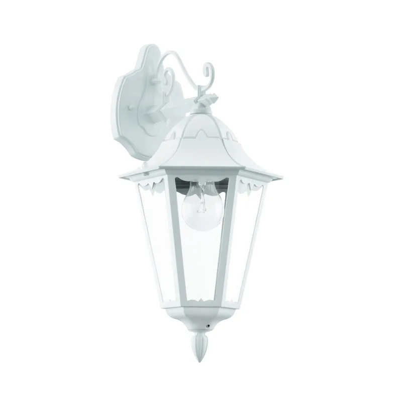 Utvendig vegglampe Navedo Nedovervendt, Hvit