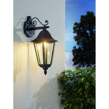 Utvendig vegglampe Navedo Nedovervendt - Svart/Sølvpatina - Belysning - Utendørsbelysning - Fasadebelysning & vegglykter