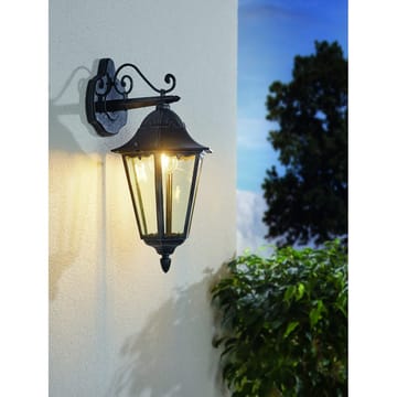 Utvendig vegglampe Navedo Nedovervendt - Svart/Sølvpatina - Belysning - Utendørsbelysning - Bordlampe utend ørs