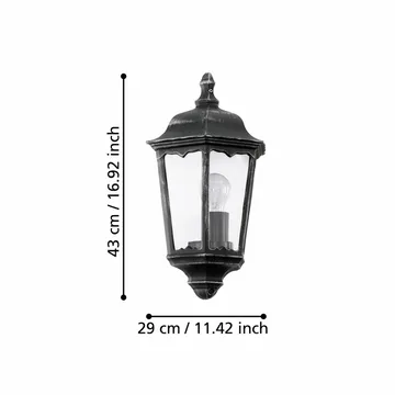 Utvendig vegglampe Navedo Overflatemontert - 29 cm - Belysning - Utendørsbelysning - Fasadebelysning & vegglykter