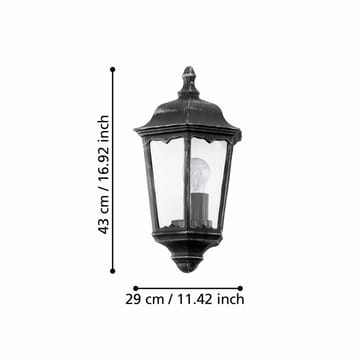 Utvendig vegglampe Navedo Overflatemontert - 29 cm - Belysning - Utendørsbelysning - Fasadebelysning & vegglykter