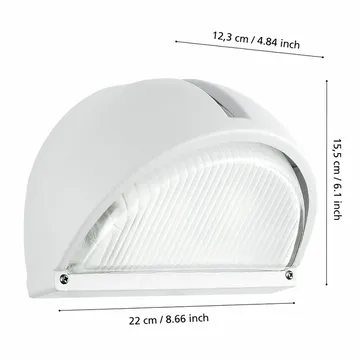 Utvendig vegglampe Onja - Hvit - Belysning - Utendørsbelysning - Fasadebelysning & vegglykter