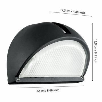 Utvendig vegglampe Onja - Svart - Belysning - Utendørsbelysning - Fasadebelysning & vegglykter