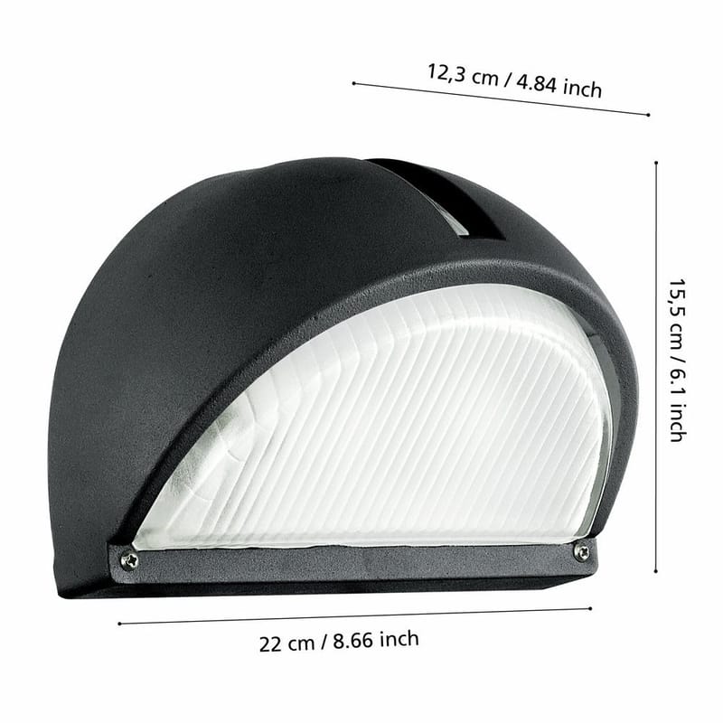 Utvendig vegglampe Onja - Svart - Belysning - Utendørsbelysning - Fasadebelysning & vegglykter