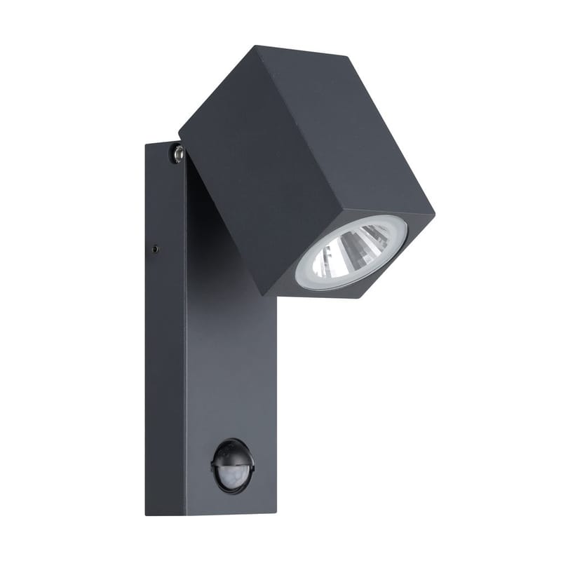 Utvendig vegglampe Sakeda med sensor, Antrasitt